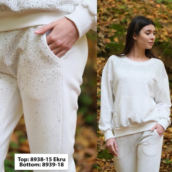 New Rhinestone Joggers, Premium Joggers,Soft Joggers,Women Sweatpants,Cozy Pants - Picture 10 of 13